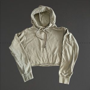 Me to We olive green cropped hoodie size sm